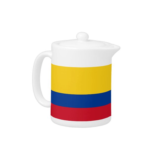 Colombian Flag Teapot (Left)