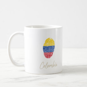 Colombian Flag Thumb print Colombia Coffee Mug