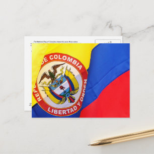 Colombian Flag Travel Post Card