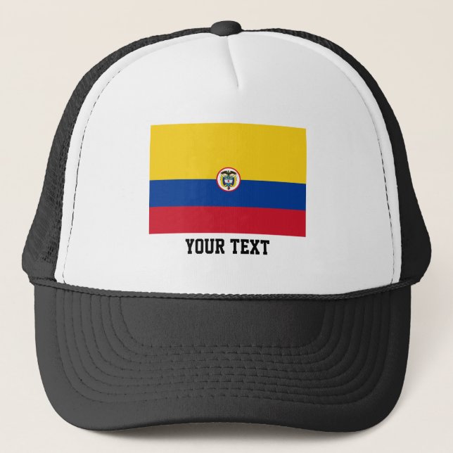 Colombian flag trucker hat (Front)