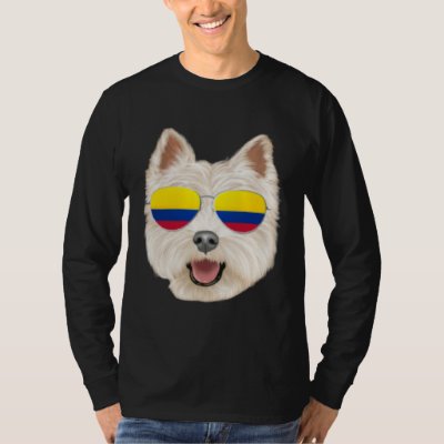 Colombian Flag West Highland White Terrier Dog Poc T-Shirt
