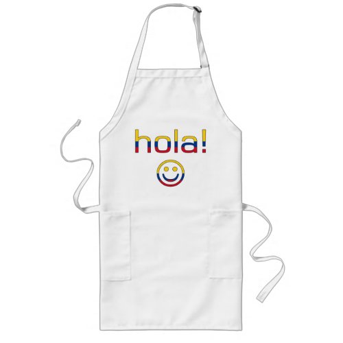 Colombian Gifts  Hello  Hola Face Long Apron