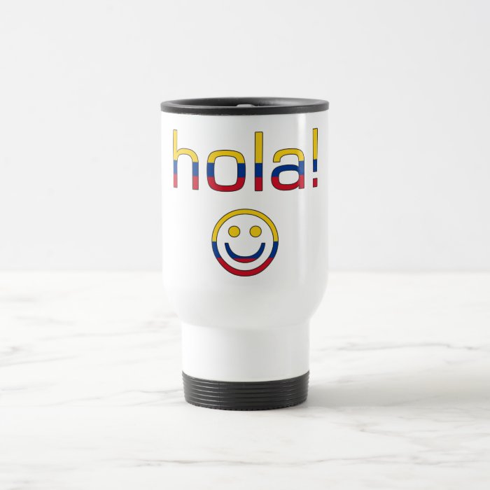 Colombian Gifts  Hello / Hola + Smiley Face Mugs