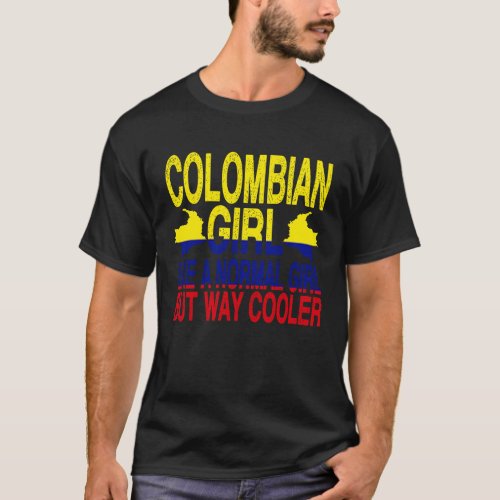 Colombian Girl   Colombia Flag T_Shirt