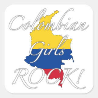 Colombian Girls Rock! Square Sticker