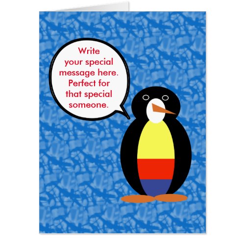 Colombian Holiday Mr Penguin Card