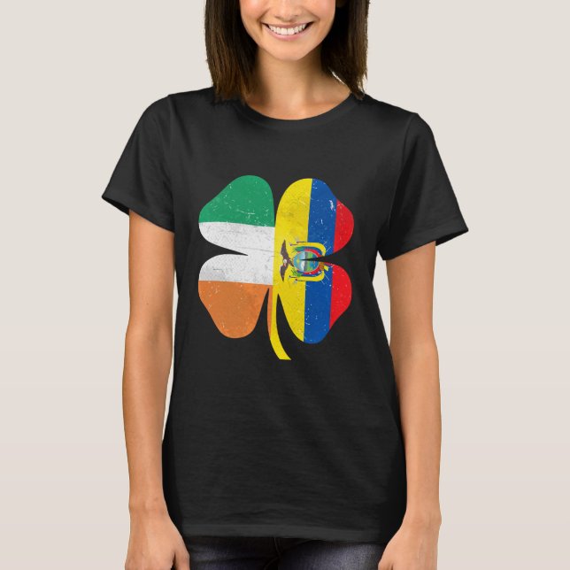 Colombian Irish Shamrock Colombia T-Shirt (Front)