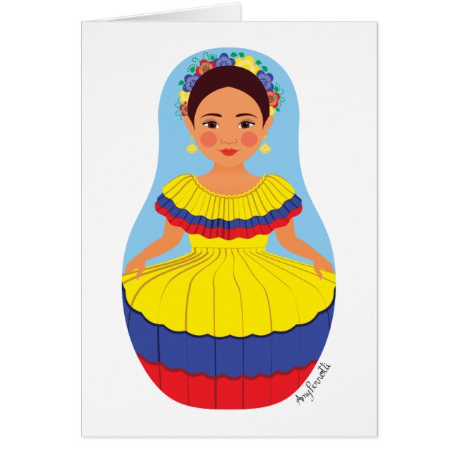 Colombian Matryoshka Card (Front)