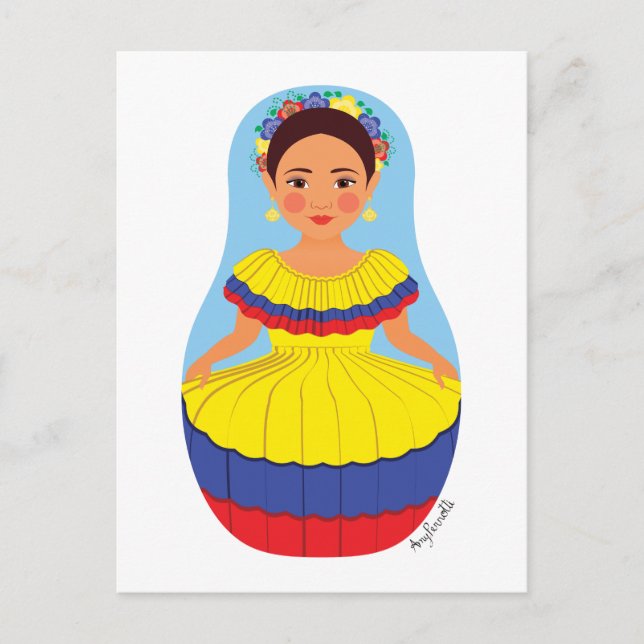 Colombian Matryoshka Postcard (Front)