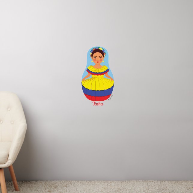 Colombian Matryoshka Wall Decal (Living Room 2)