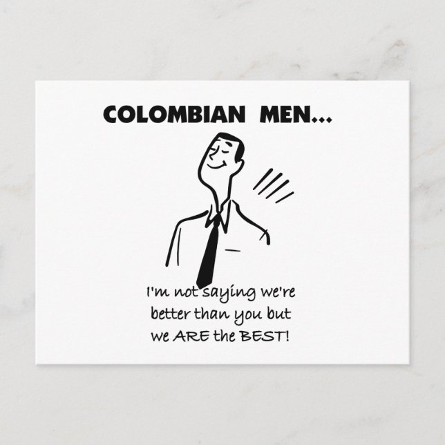 Colombian Men Are Best Postcard (Front)
