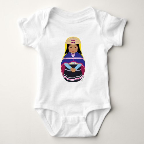 Colombian Misak Matryoshka Baby Bodysuit