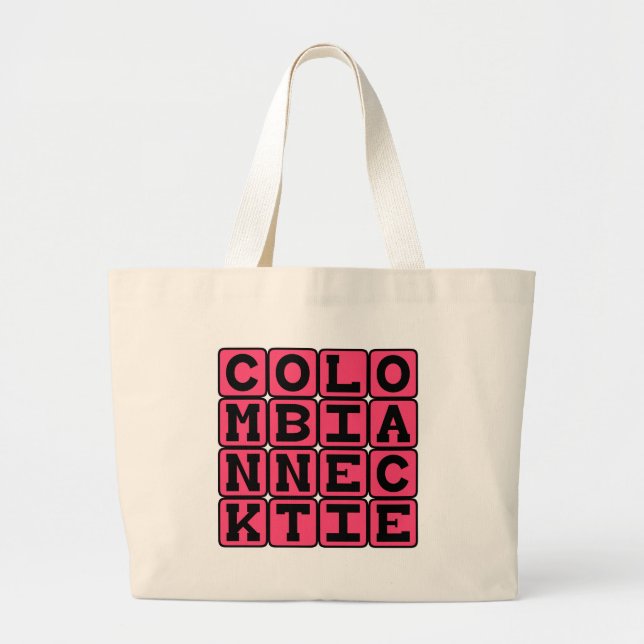 Colombian Necktie, Method of Execution Large Tote Bag (Front)