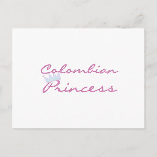 Colombian Princess Postcard