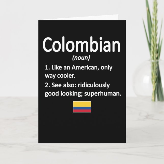 Colombian Roots Colombia Flag Colombian Heritage Card (Front)