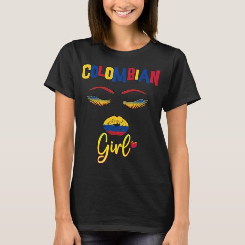 Colombian woman Proud to be from Colombia T_Shirt