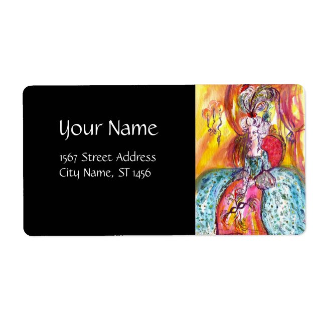 COLOMBINA / Venetian Masquerade Mask Label (Front)