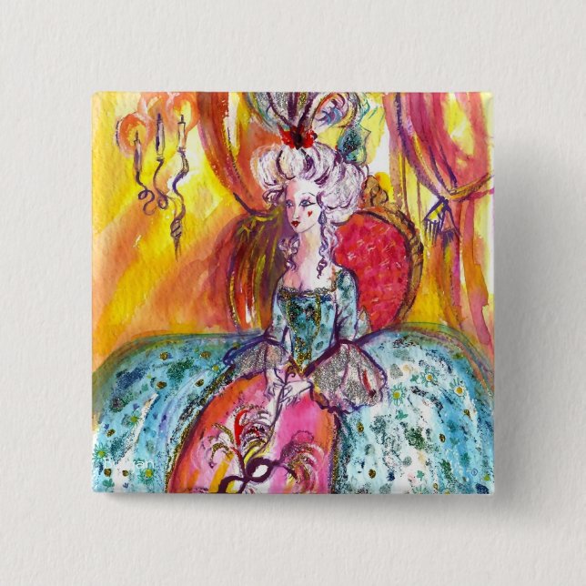 COLOMBINA / VENETIAN MASQUERADE MASKS BUTTON (Front)