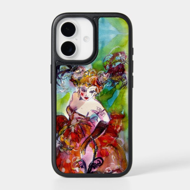 COLOMBINE / Venetian Masquerade Lady in Red  Otterbox iPhone Case (Back)