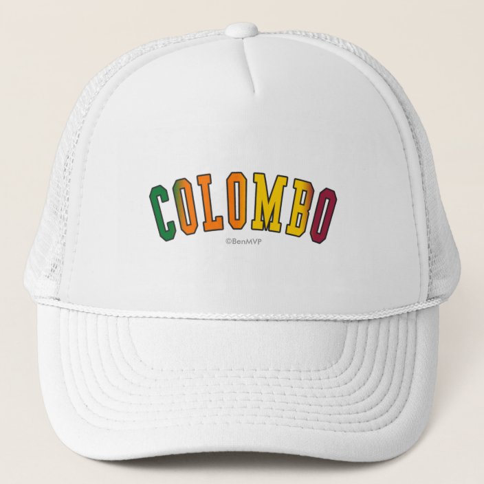 Colombo in Sri Lanka National Flag Colors Mesh Hat