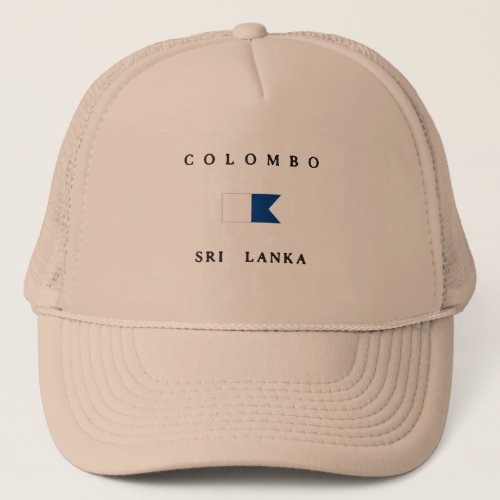 Colombo Sri Lanka Alpha Dive Flag Trucker Hat