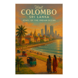 Colombo, Sri Lanka – Jewel of the Indian Ocean. Poster