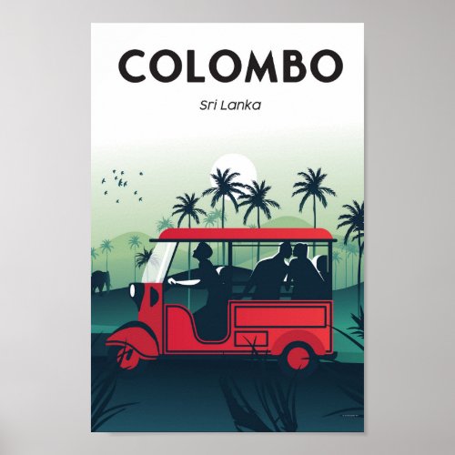 Colombo Sri Lanka travel poster