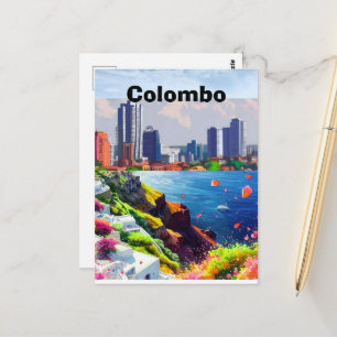 Colombo Travel Printable Poster - Sri Lanka Travel Postcard