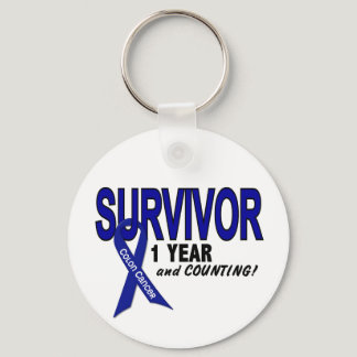 Colon Cancer 1 Year Survivor Keychain