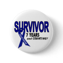 Colon Cancer 7 Year Survivor Pinback Button