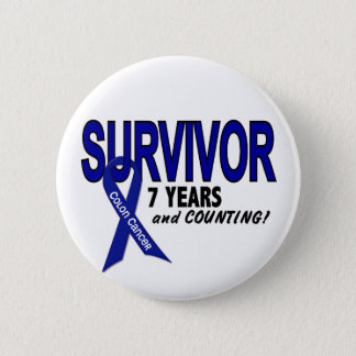 Colon Cancer 7 Year Survivor Pinback Button