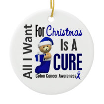 Colon Cancer All I Want For Christmas Ornaments