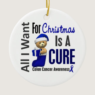 Colon Cancer All I Want For Christmas Ornaments