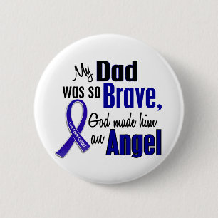 Colon Cancer ANGEL 1 Dad Pinback Button