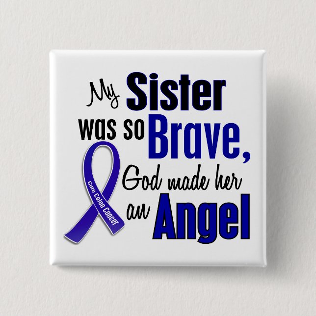 Colon Cancer ANGEL 1 Sister Button (Front)