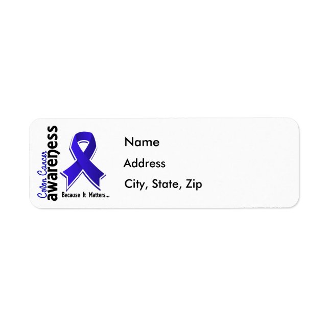 Colon Cancer Awareness 5 Label (Front)