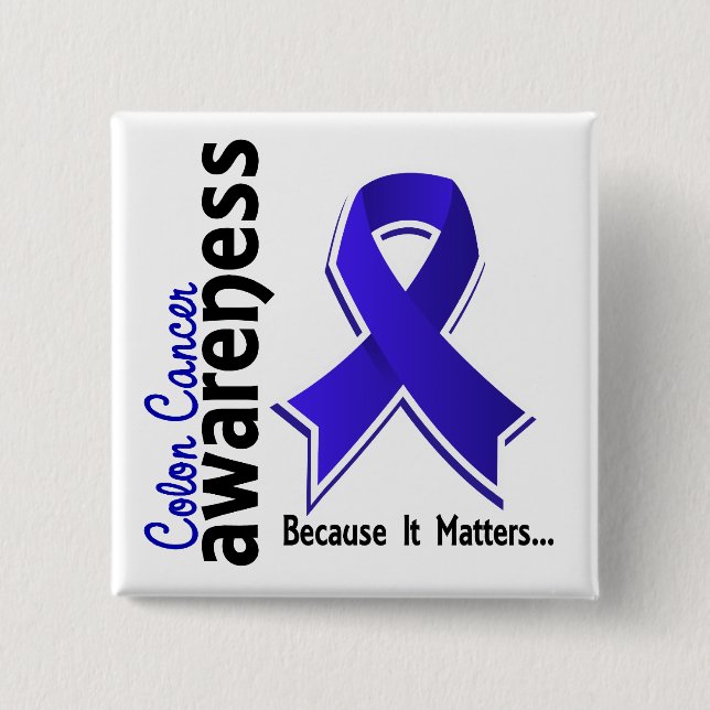 Colon Cancer Awareness 5 Pinback Button (Front)