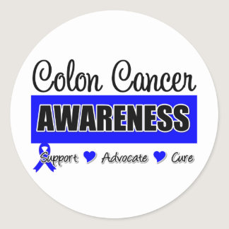Colon Cancer Awareness Badge Classic Round Sticker