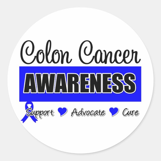 Colon Cancer Awareness Badge Classic Round Sticker (Front)