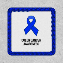 Colon Cancer Awareness Blue Ribbon Patch
