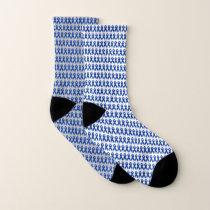 Colon Cancer Awareness Blue Ribbon Socks