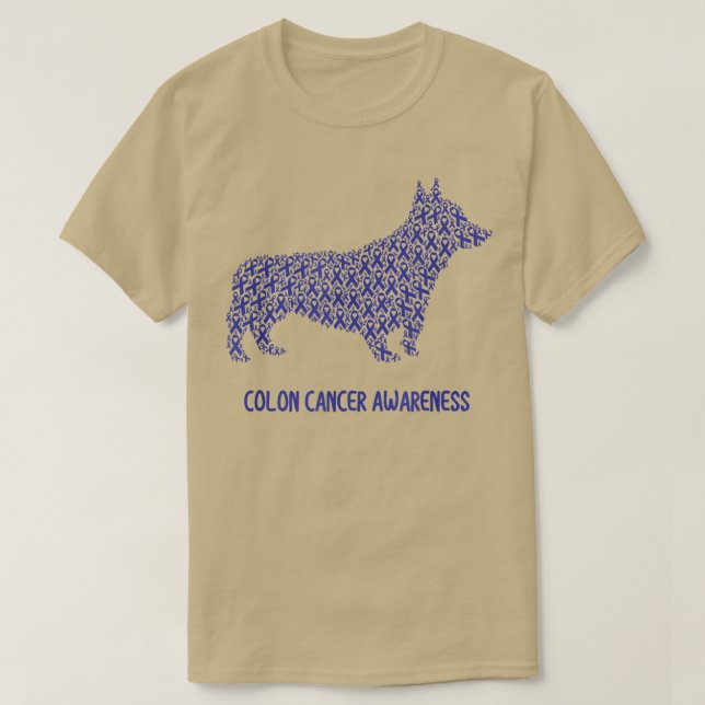 Colon Cancer Awareness Blue Ribbon Survivor- Dog W T-Shirt (Design Front)