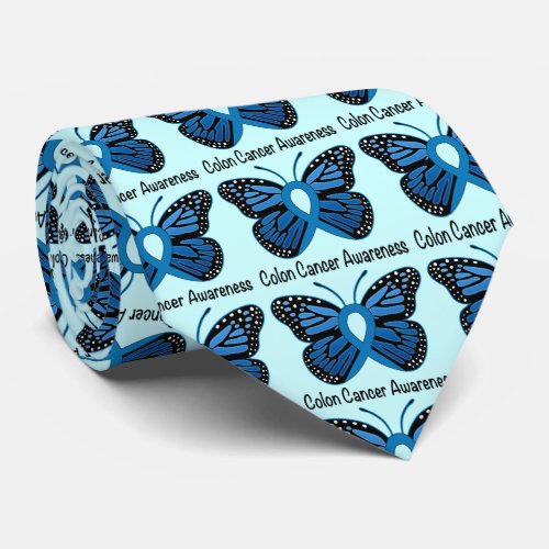 Colon Cancer Awareness Butterfly Tie