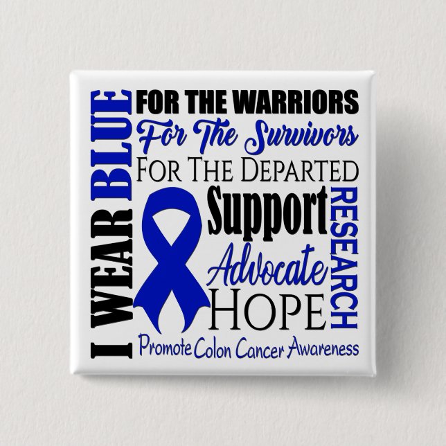 Colon Cancer Awareness Button (Front)