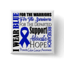 Colon Cancer Awareness Button