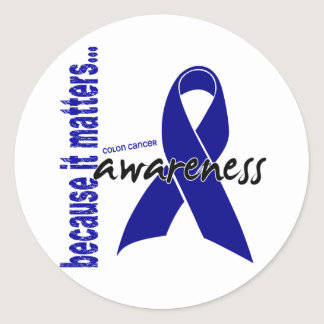 Colon Cancer Awareness Classic Round Sticker