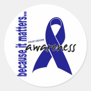 Colon Cancer Awareness Classic Round Sticker