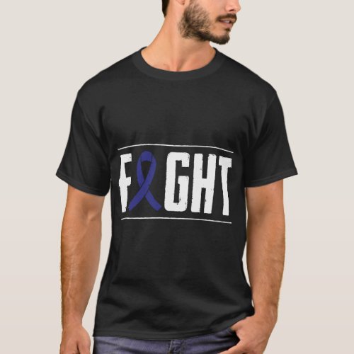 Colon Cancer Awareness Fight Cancer Ribbon T_Shirt