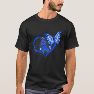 Colon Cancer Awareness Gifts Heart Butterfly T-Shirt