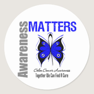 Colon Cancer Awareness Matters Classic Round Sticker